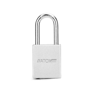 Candado De Bloqueo En Aluminio. - Plateado