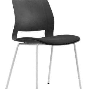 SILLA VISITA NEGRA TELA