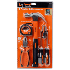 Juego Herramientas 6 Piezas con alicate media caña - Smart