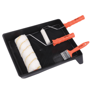 Set pintor x 4 piezas - bandeja/brochas y rodillo - Smart